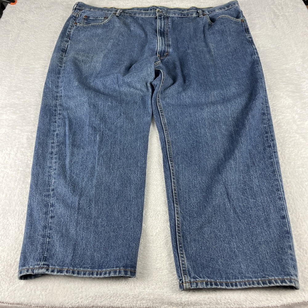 Levi's 550 Relaxed Fit Jeans Mens 52x29 Blue Medium Wash Straight Leg Denim